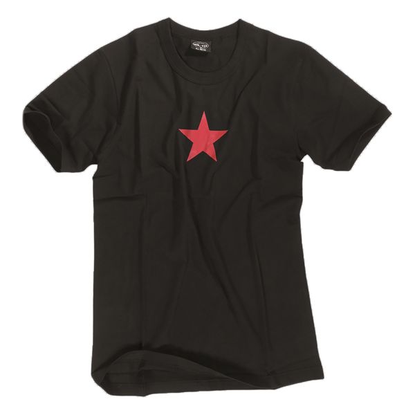 US T-Shirt RED STAR schwarz