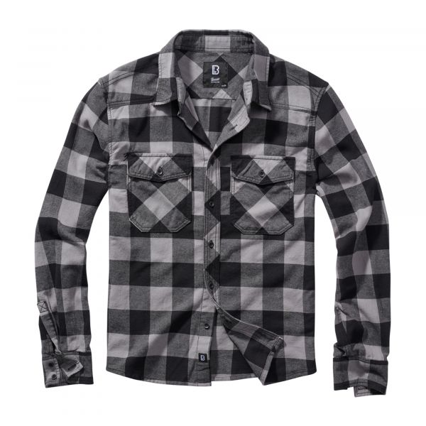 Brandit Hemd Check Shirt schwarz charcoal