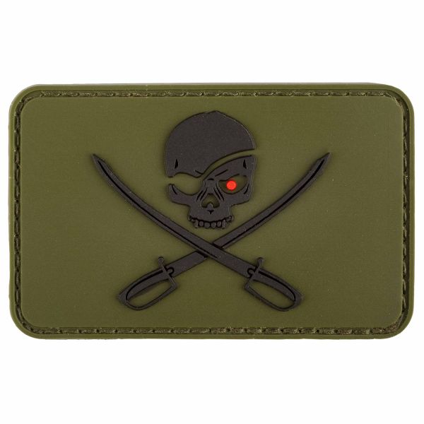 MFH 3D Patch Skull with Swords oliv