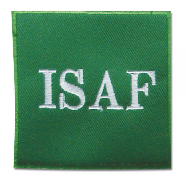 Abzeichen ISAF grün textil