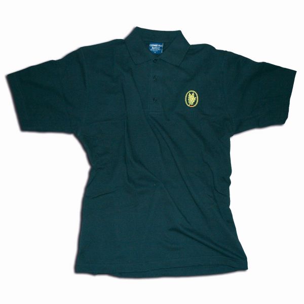 Polo-Shirt bestickt mit Barettabz. Jägertruppe