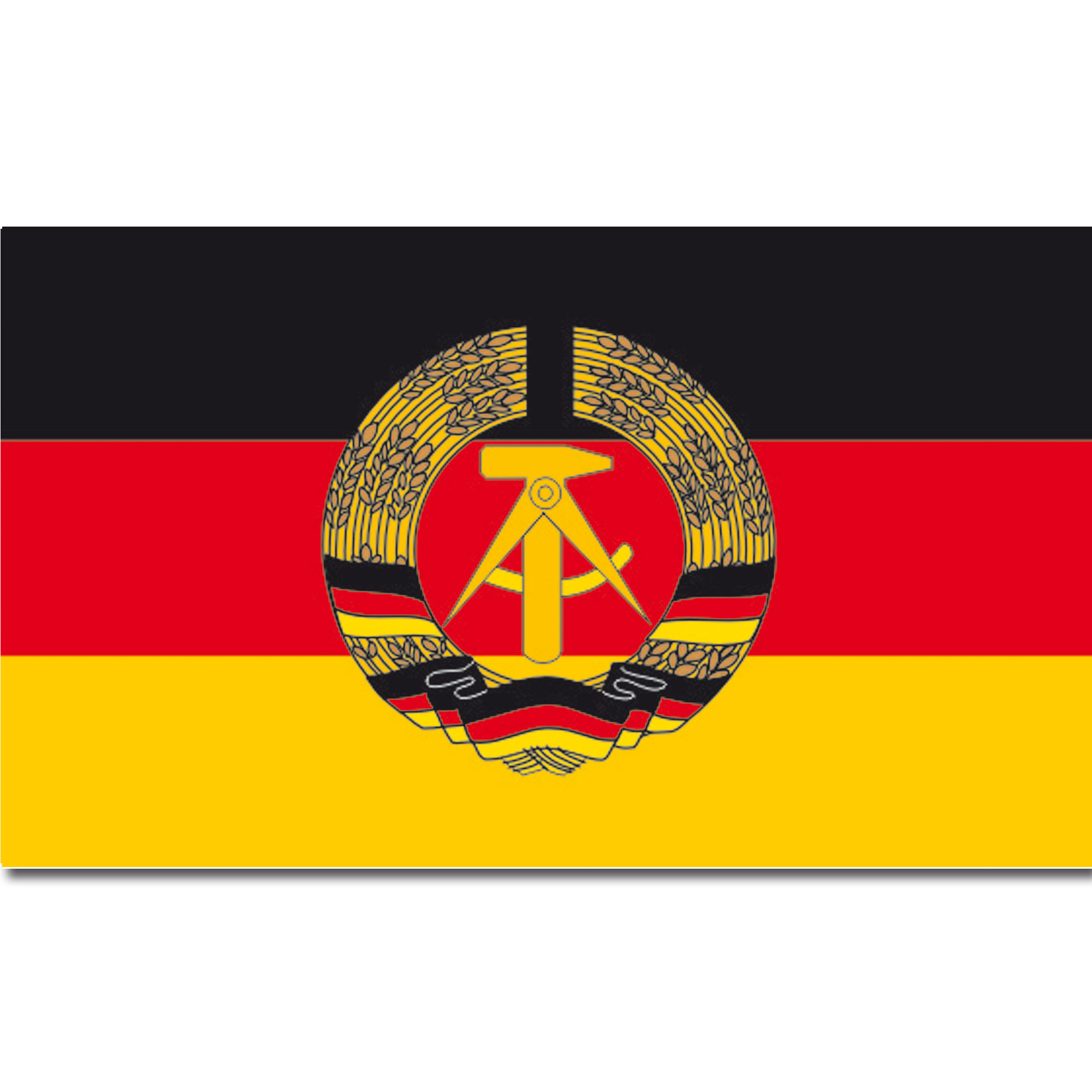 Aufnäher Fahne/Flagge DDR Größe ca schwarz-rot-gelb 9,5 x 6,5 cm  Neuware 