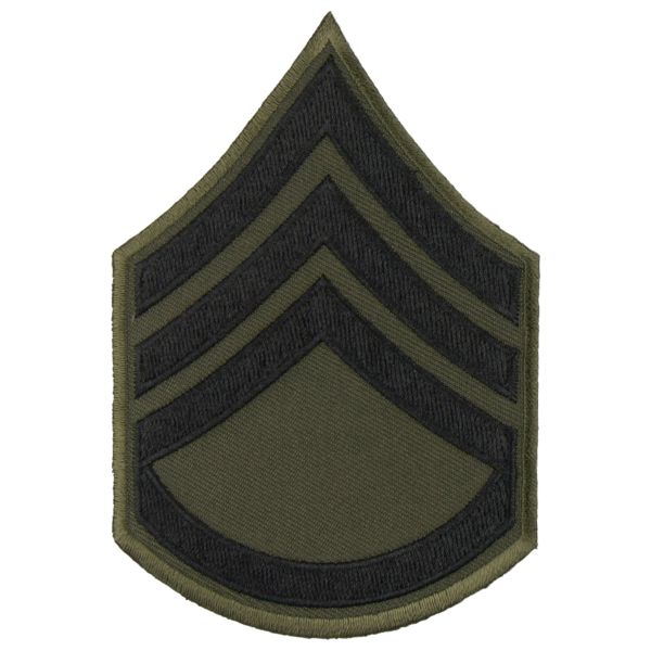 Rangabzeichen US Textil schwarz Staff Sergeant