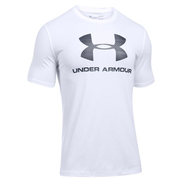 Under Armour Shirt Sportstyle Logo schwarz weiß