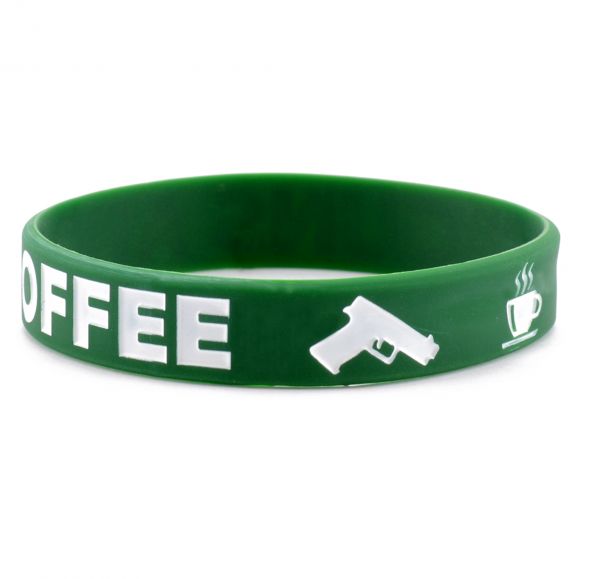 La Patcheria Armband I Love Guns And Coffee Bracelet grün weiß