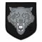 3D-Patch Wolf grau