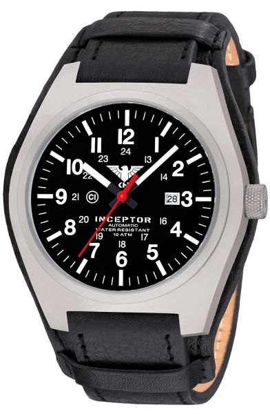KHS Uhr Inceptor Steel Automatic Lederband G-Pad schwarz