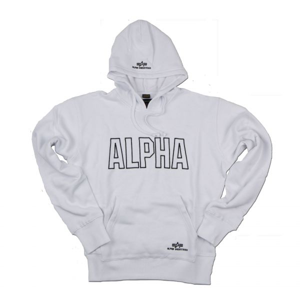 Sweatshirt Alpha Industries Track Hoody weiß