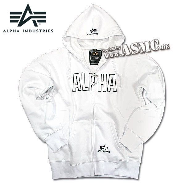 Alpha Industries Sweatshirt Track Hoodie weiß