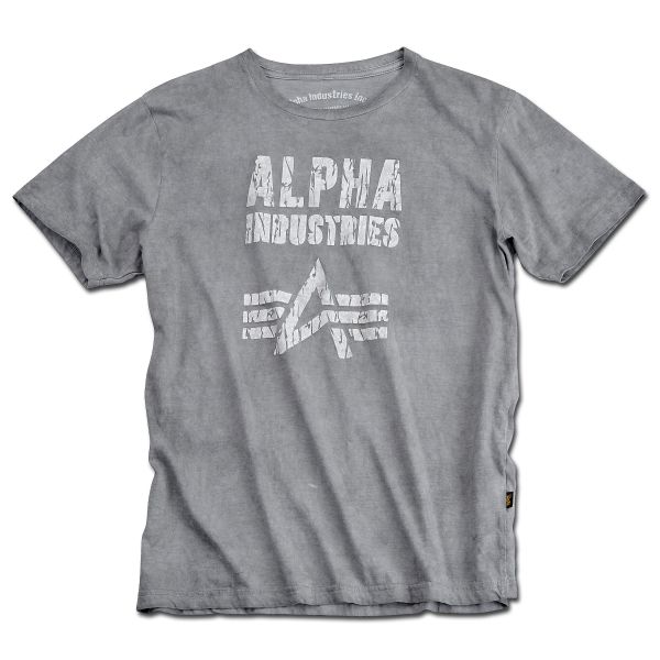 T-Shirt Alpha Industries Crack Print T grau-schwarz