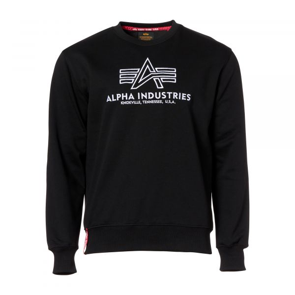 Alpha Industries Pullover Basic Sweater Embroidery schwarz weiß