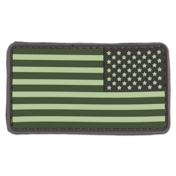 3D-Patch US Flag reversed forest green
