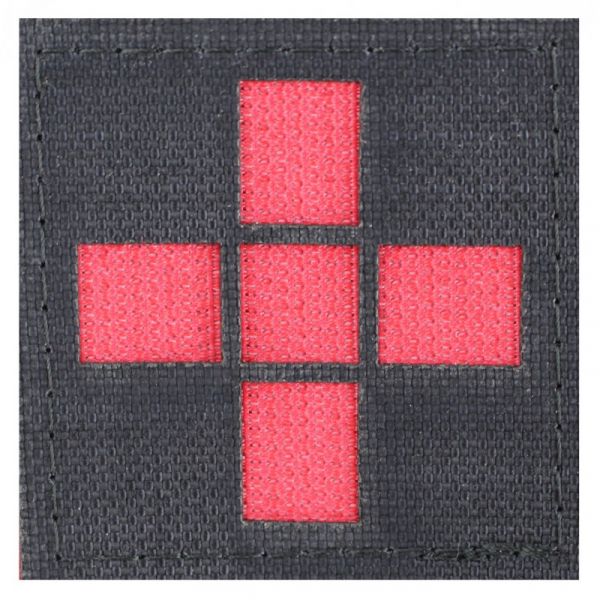 Zentauron Patch Rot Kreuz groß schwarz rot