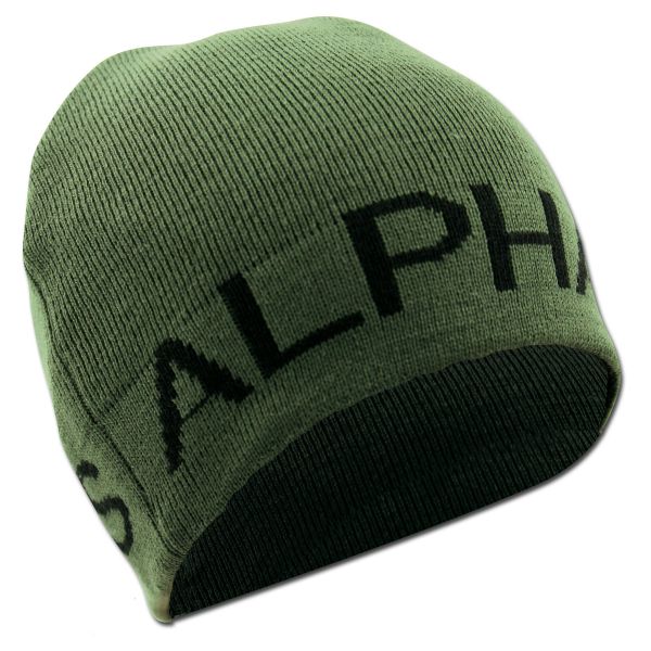 Alpha Industries Beanie Cap Reversible schwarz grün