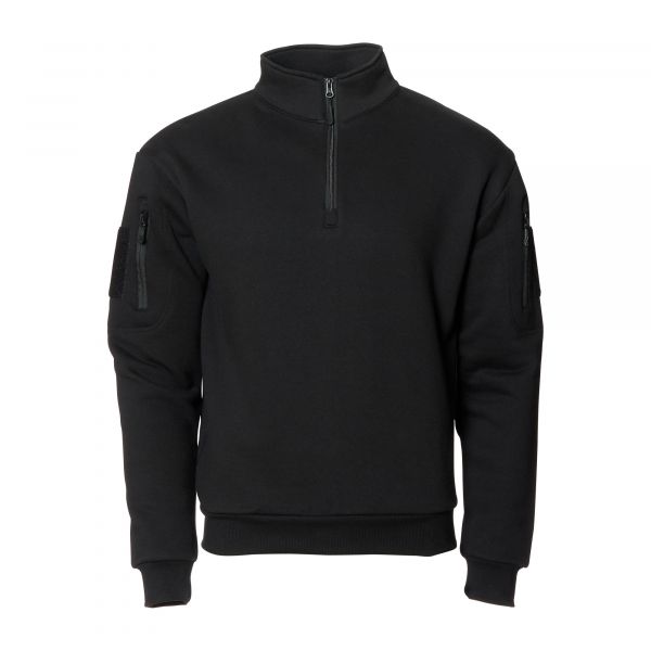 Mil-Tec Tactical Sweatshirt mit Zipper schwarz