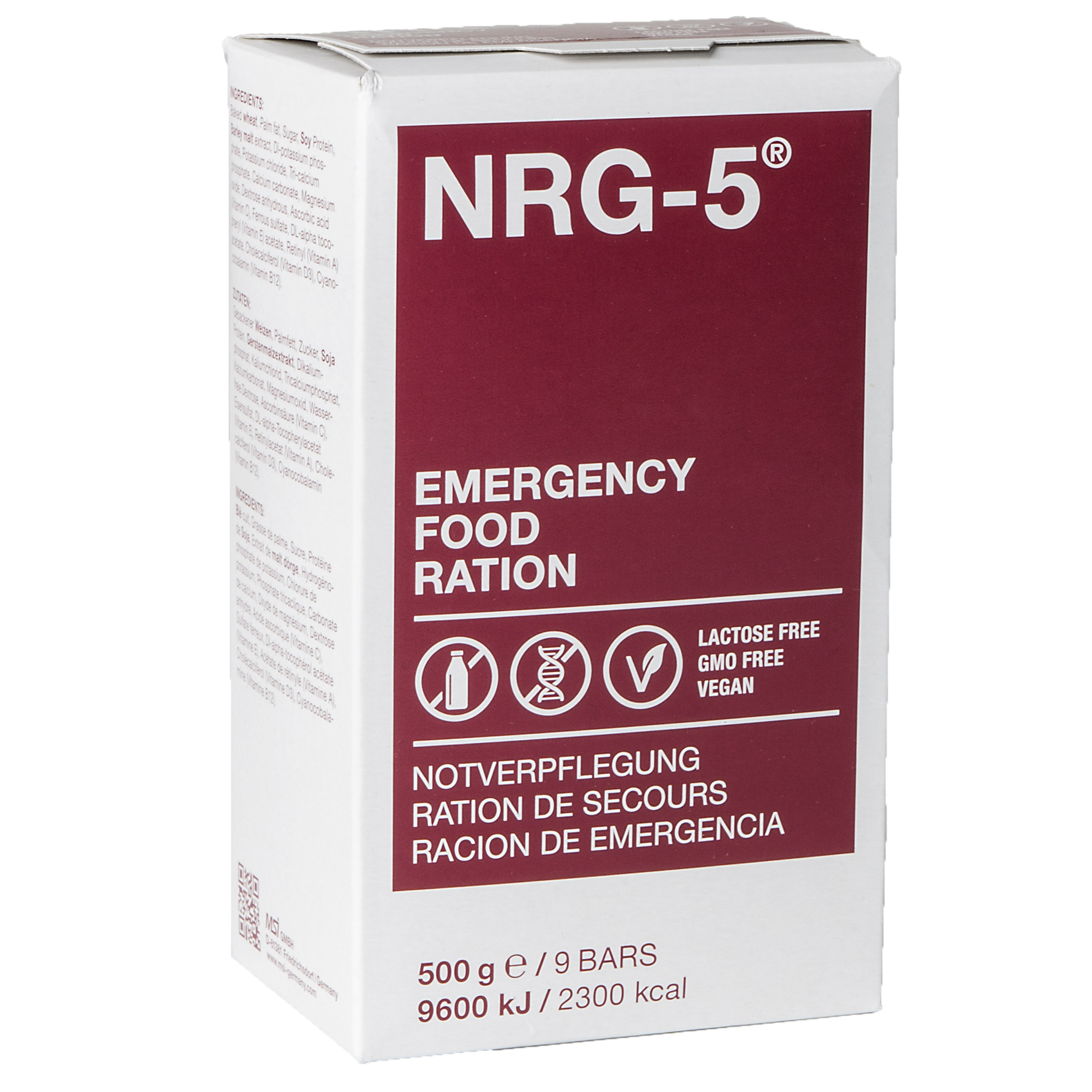 Notverpflegung 9 Notfall Riegel sehr lange haltbar 20 Jahre Emergency Food NRG-5