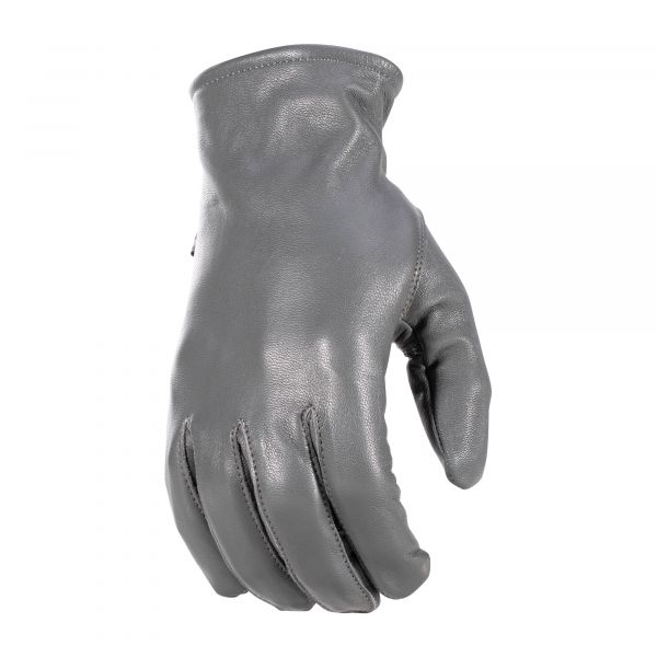 BW Lederfingerhandschuhe grau