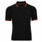 Alpha Industries Shirt Twin Stripe Polo II schwarz/rot