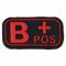 3D Blutgruppenpatch B Pos blackmedic