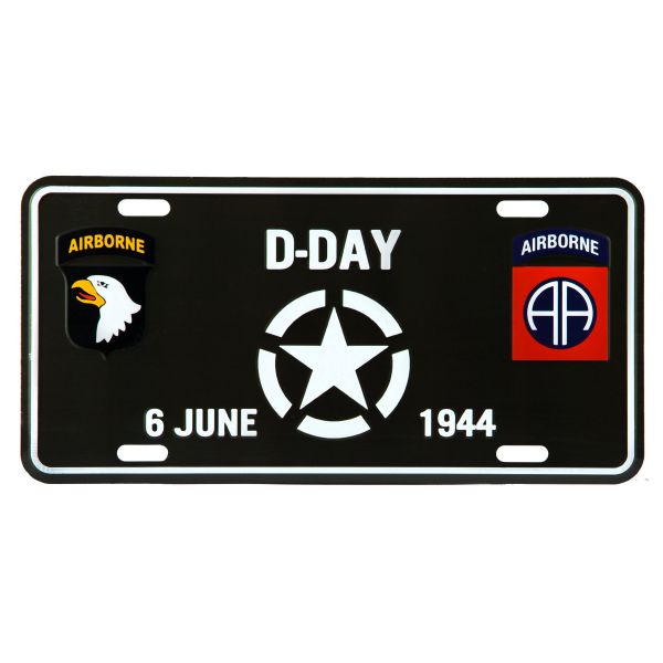 101 Inc. Nummernschild D-Day White Star 6. Juni 1944