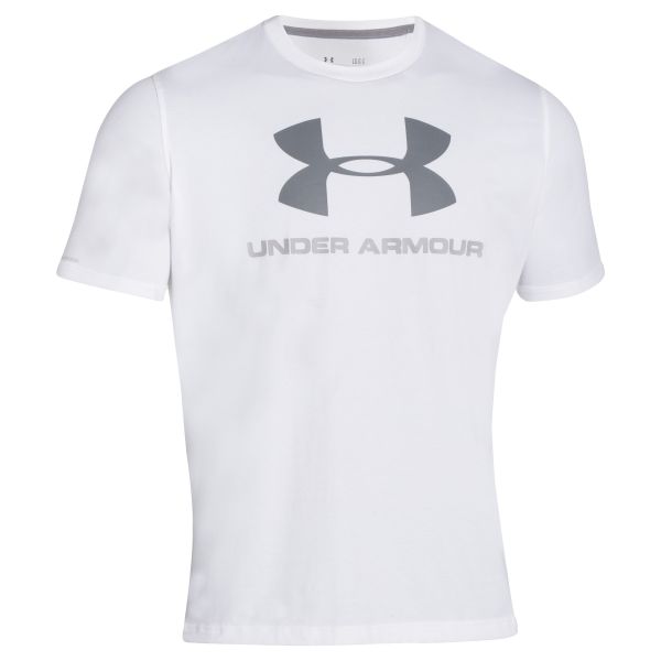 Under Armour Shirt Sportstyle Logo weiß-grau