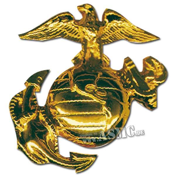 Abzeichen USMC Mütze goldfarben
