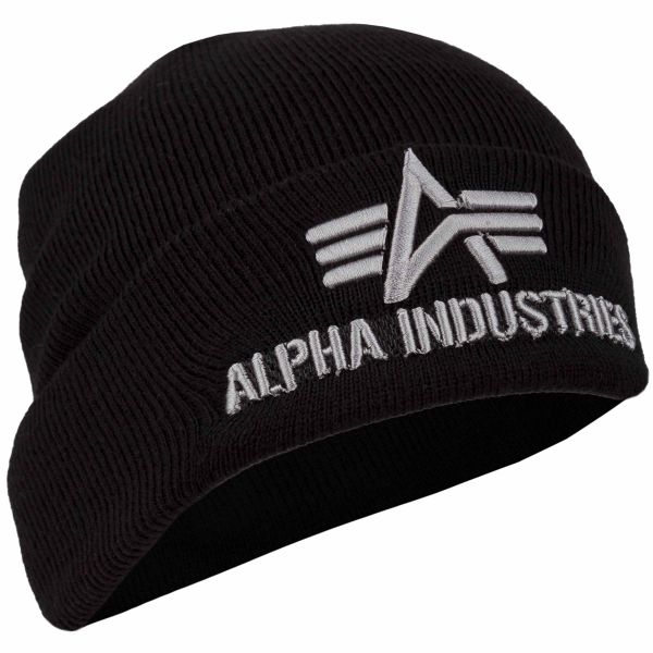 Alpha Industries Beanie 3D schwarz