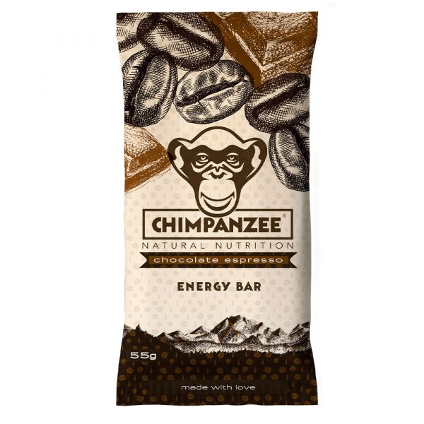 Chimpanzee Riegel Energy Bar Schokolade Espresso