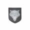 3D-Patch Wolf small grau