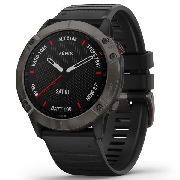 Garmin Smartwatch Fenix 6X Sapphire schwarz schiefergrau