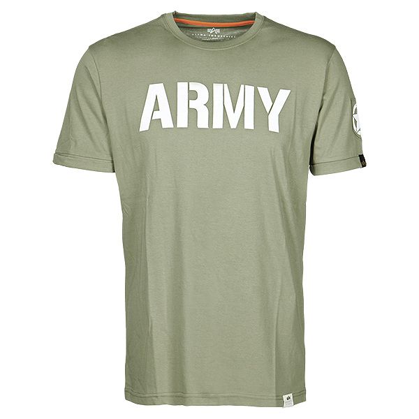 Alpha Industries T-Shirt Army oliv
