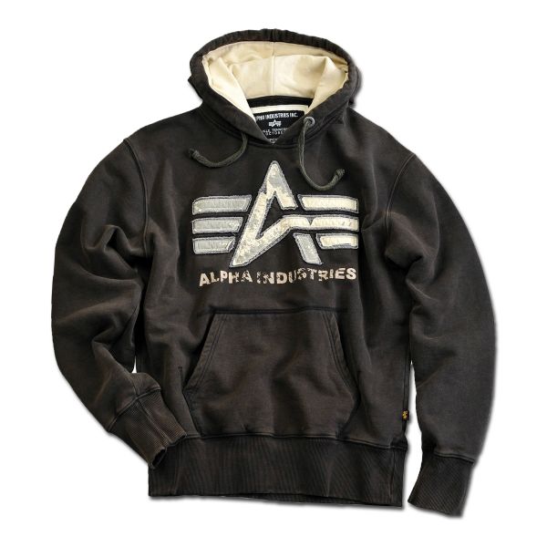 Alpha Industries Sweatshirt Big A Vintage Hoody washed black