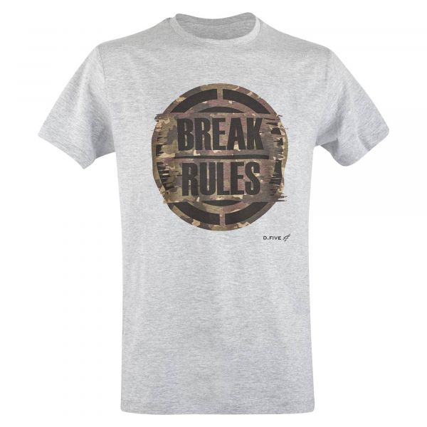 Defcon 5 T-Shirt Break Rules heather grey