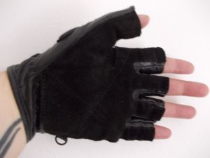 Commando Industries Handschuhe Swat Defender II aus Leder mit Quarzsand Knöchelschutz Fingerschutz Securityhandschuhe Schwarz Größe S-XXL 