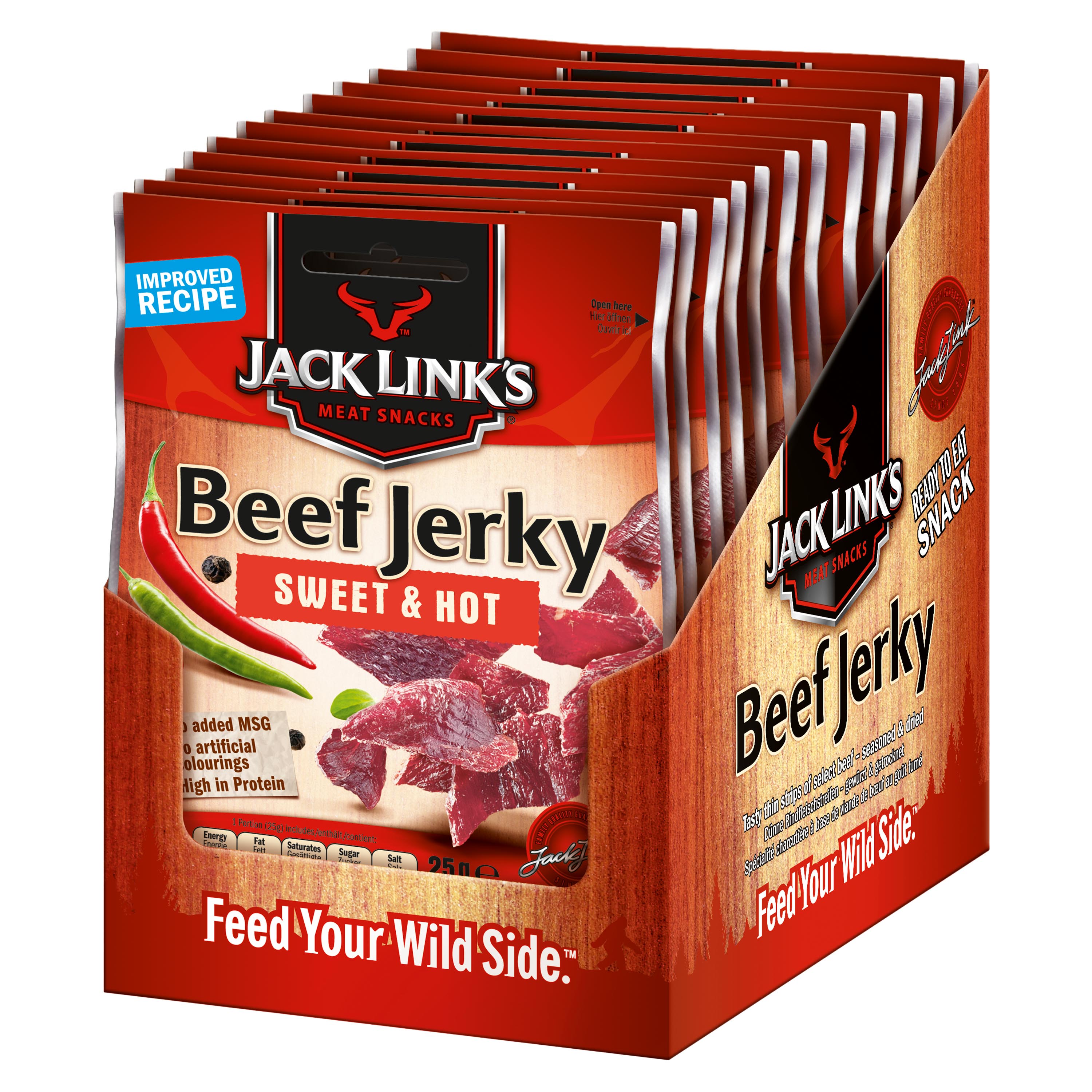 Jack Links Beef Jerky Sweet and Hot 25 g 12er Pack kaufen ...