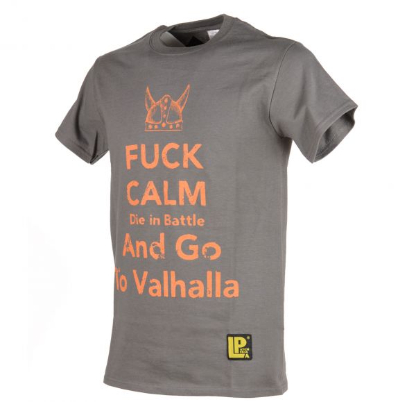 La Patcheria T-Shirt Fuck Calm Valhalla grau