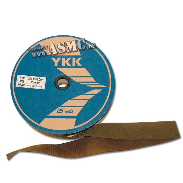 Klettband 2-tlg. oliv 50 mm (Meterware)