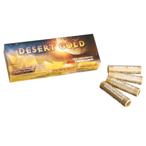 Zink Feuerwerk Desert Gold Sternbombette 15 mm 20 Stück
