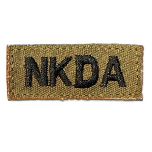 Textilabzeichen NKDA Klett khaki