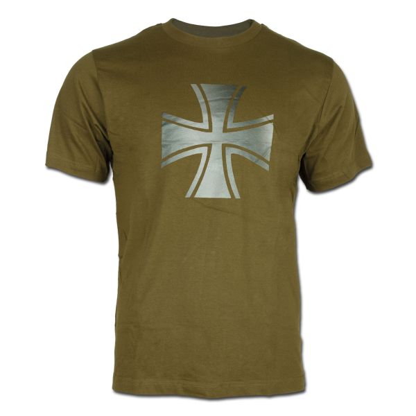 T-Shirt Eisernes Kreuz oliv-silber