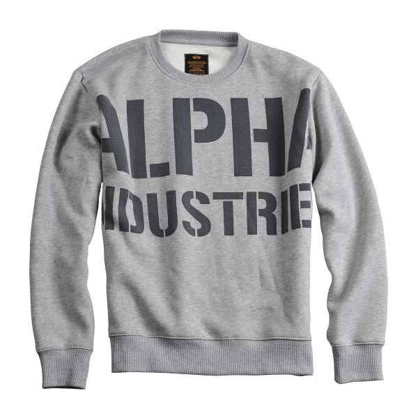 Alpha Industries Pullover All Over grau