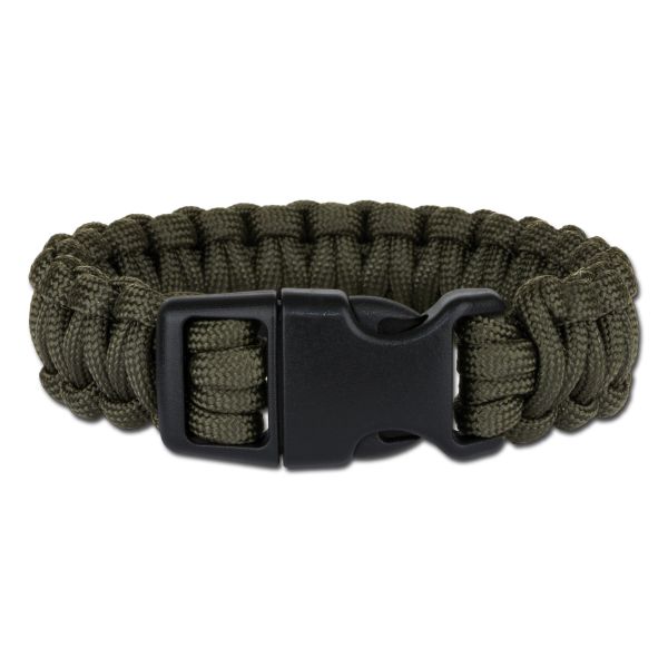 Survival Paracord Bracelet breit oliv
