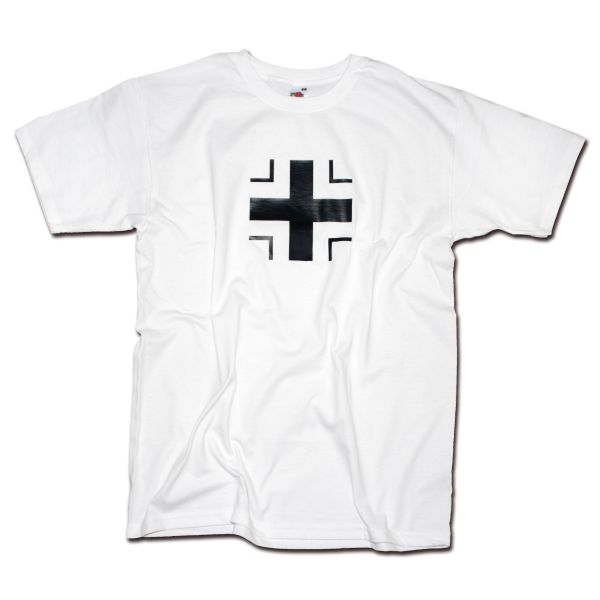 T-Shirt Milty Balkenkreuz weiss