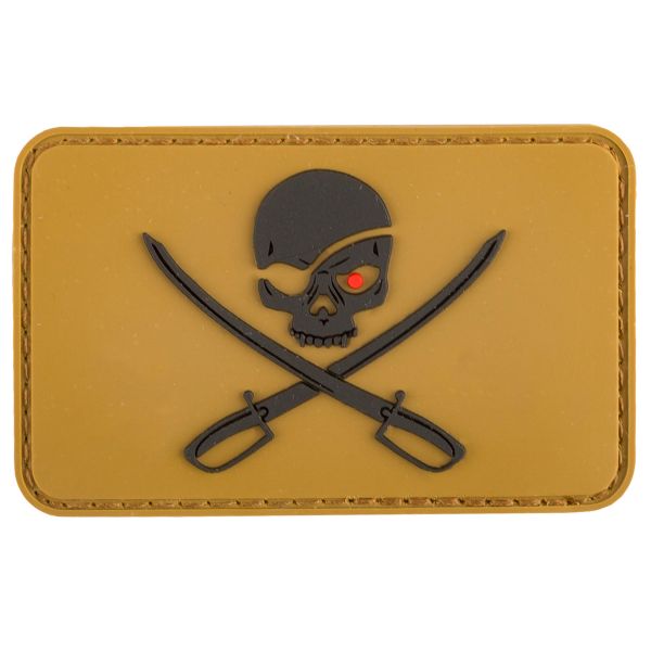 MFH 3D Patch Skull with Swords coyote