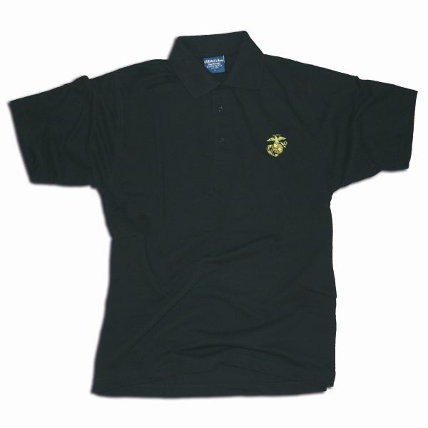 Polo-Shirt bestickt mit USMC Globe&Anchor