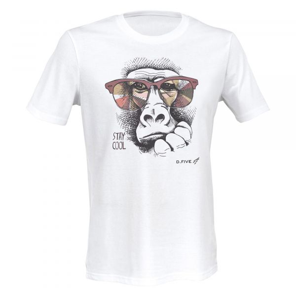 Defcon 5 T-Shirt Monkey with Glasses weiß