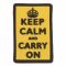3D-Patch Keep Calm and Carry on gelb