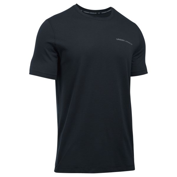 Under Armour Fitness T-Shirt Charged Cotton schwarz graphit