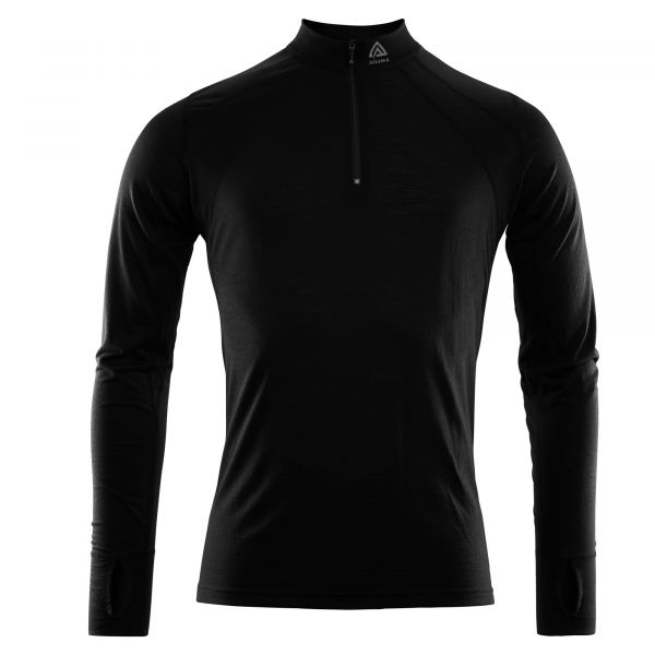 Aclima Pullover LightWool Zip Shirt jet black
