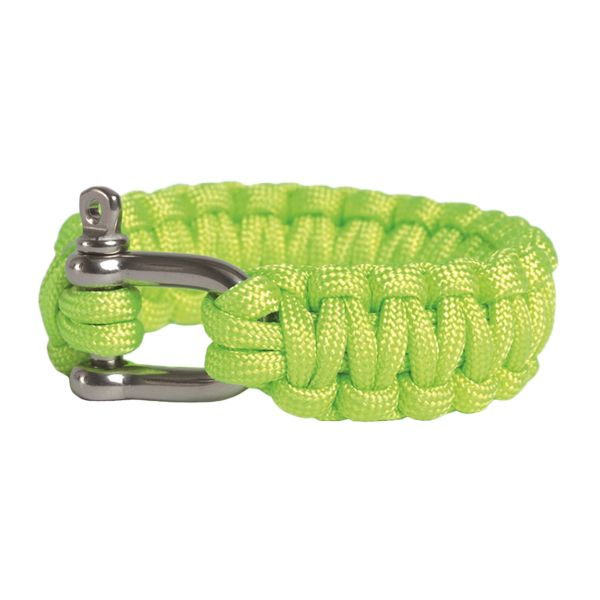 Survival Paracord Bracelet breit Metallverschluss grün
